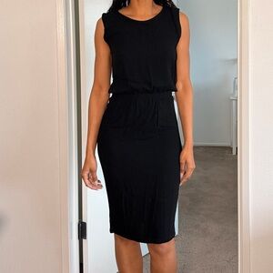 American Vintage Black Midi Dress | Effortless French Style | S